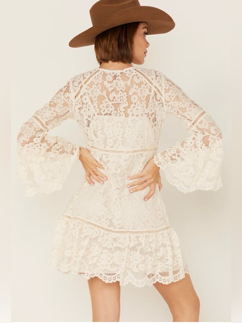 Scully Cream Lace Midi Dress - Picture 3 of 11